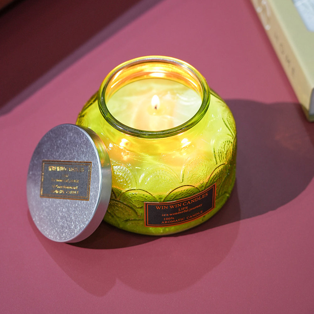 Romantic Times Lavender/Velvet Rose Multi Specification Super Large Durable Burning Over 200 Hours Lace Cup Series Aromatherapy Candle Essential Oil, Aromatherapy Candle Birthday Gift